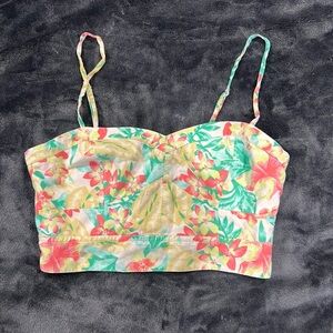 [AEO] Retro Floral Print Crop Top